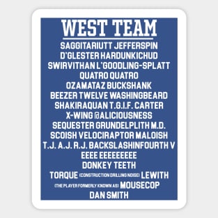 WEST TEAM --- East/West College Football Bowl Magnet